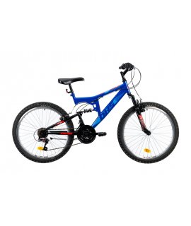 Juniorský celoodpružený bicykel DHS 2441 24" 